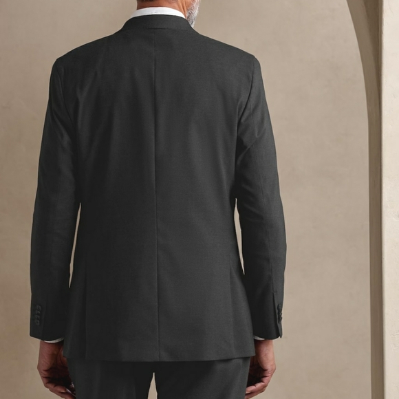 Banana Republic Modern Classic Heather Suit Jacket Blazer Charcoal Blue NWOT - Picture 10 of 17